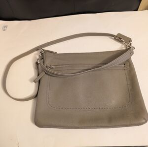 Coach Poppy Perri Hippie Taupe Leather Handbag Pebbled 22421M In EUC